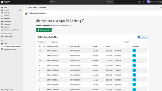 DLTRANS TRANSPORTADORA screenshot