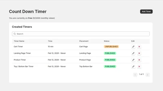 Tickly Countdown Timer Bar screenshot