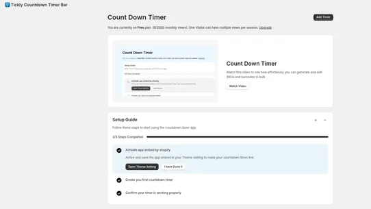 Tickly Countdown Timer Bar screenshot