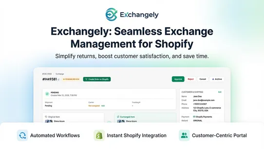 Exchangely:Returns &amp; Exchanges screenshot