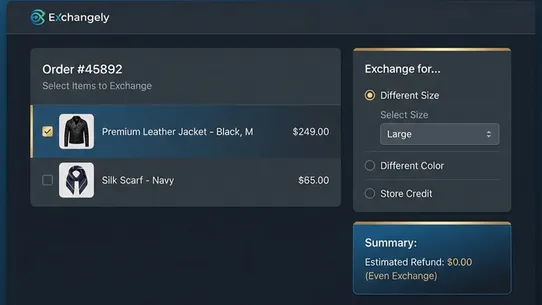 Exchangely:Returns &amp; Exchanges screenshot