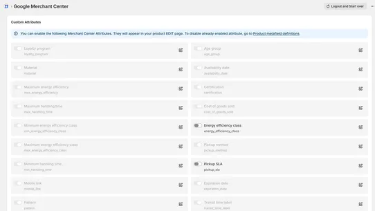 Google Merchant Center Sync screenshot