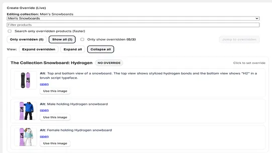 SwapShot Image Override screenshot