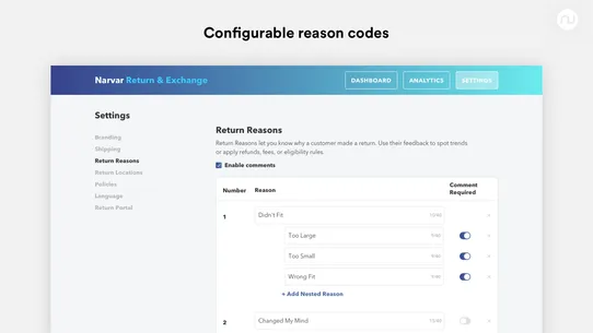 Narvar Return and Exchange screenshot