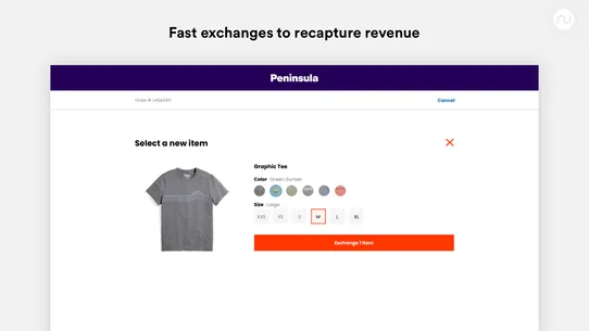 Narvar Return and Exchange screenshot