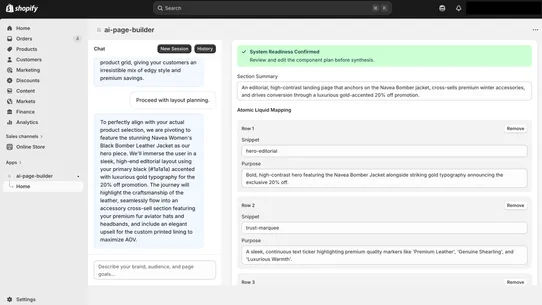 Athena AI Landing Page Builder screenshot