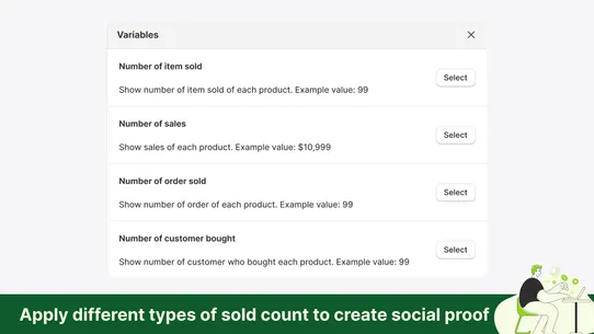 Sold Count: Product Sale Proof screenshot