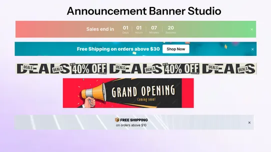 Announcement Banner Studio screenshot