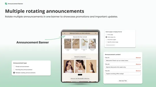 NL Announcement Bar screenshot