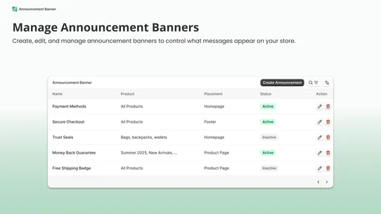 NL Announcement Bar screenshot