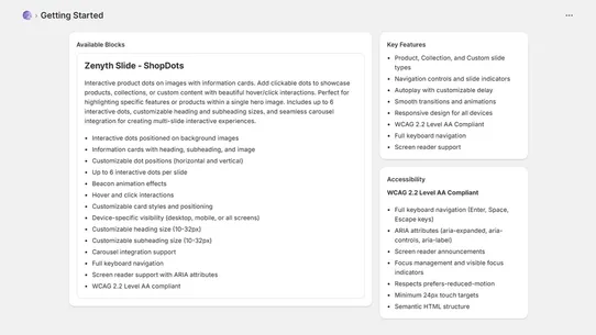 Zenyth A11y Carousel screenshot