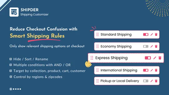 Shipder: Shipping Customizer screenshot