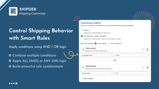 Shipder: Shipping Customizer screenshot