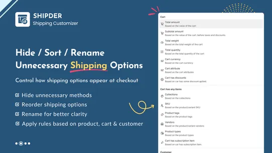 Shipder: Shipping Customizer screenshot