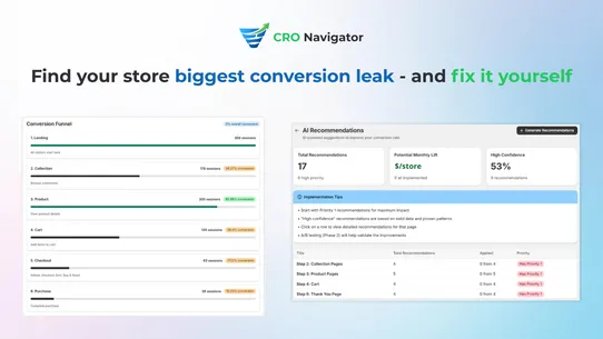 CRO Navigator: Funnel Insights screenshot