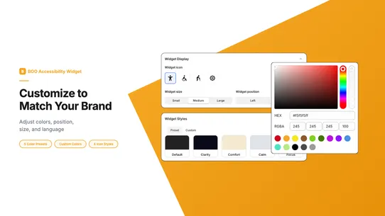 BOO Accessibility Widget ADA screenshot