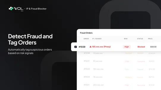 VOL Fraud Filter &amp; IP Blocker screenshot