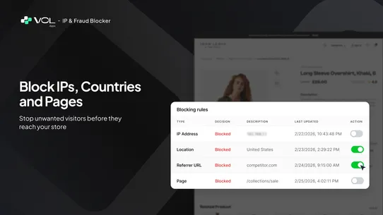 VOL Fraud Filter &amp; IP Blocker screenshot