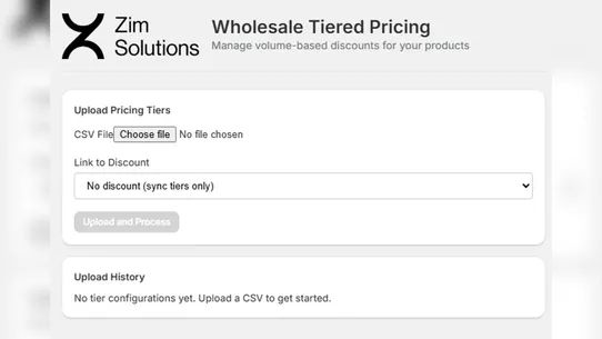 ZIM Wholesale Pricing Tiers screenshot