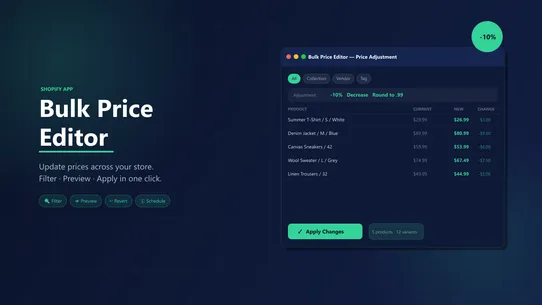Bulk Price Editor screenshot