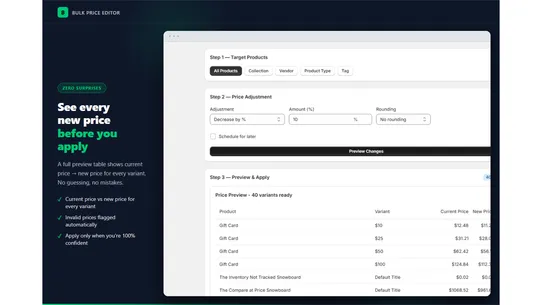 Bulk Price Editor screenshot