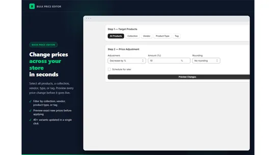 Bulk Price Editor screenshot
