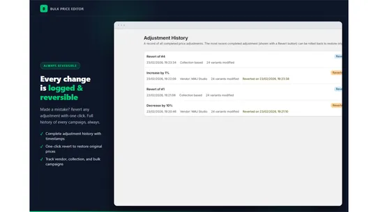 Bulk Price Editor screenshot