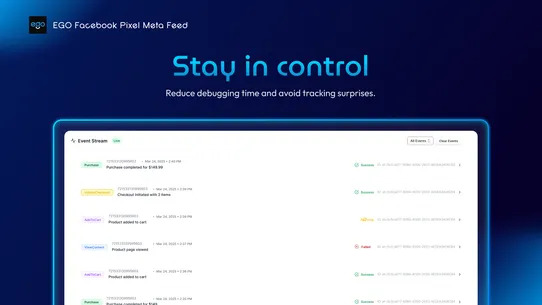 Ego Facebook Pixel Meta Feed screenshot
