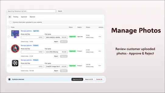 SnapGallery ‑ Photo Uploads screenshot