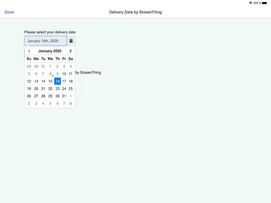 1‑Click Delivery Date Picker screenshot