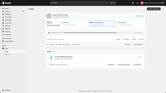 Abee ‑ A/B test your products screenshot