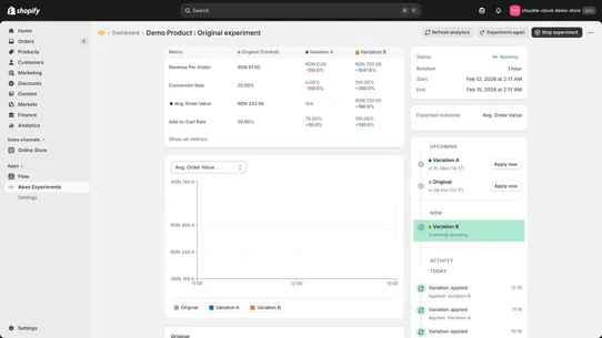 Abee ‑ A/B test your products screenshot