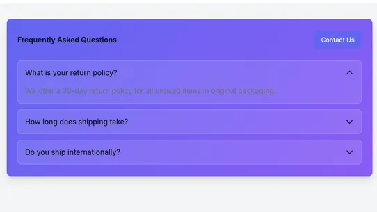 RAE FAQ Component screenshot