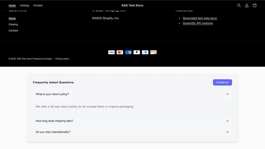 RAE FAQ Component screenshot