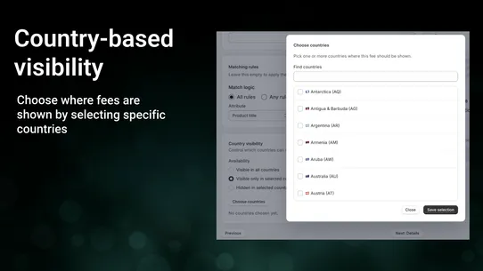 VOL ‑ Extra Fees &amp; Surcharges screenshot