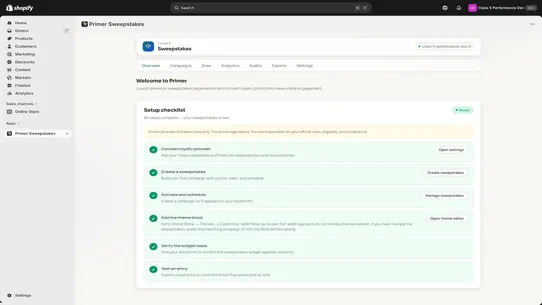 Primer | Sweepstakes screenshot