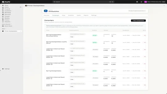 Primer | Sweepstakes screenshot