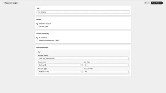Discount Engine screenshot