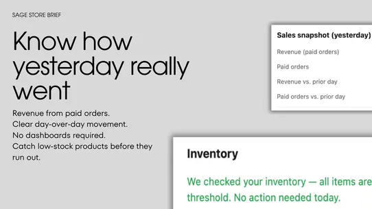 Sage Store Brief screenshot