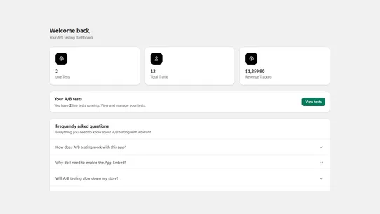 AbProfit ‑ Content A b testing screenshot