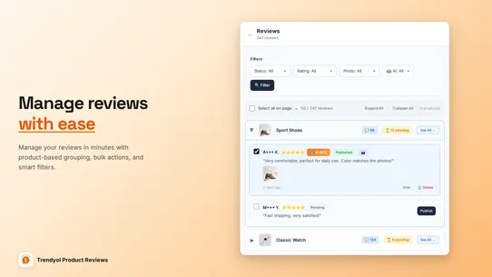 Trendyol Product Reviews screenshot