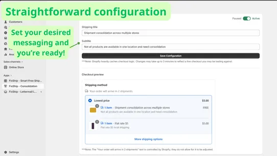 FixShip ‑ Consolidate Shipment screenshot