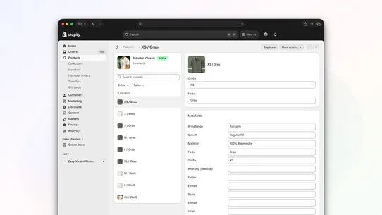 Easy Variant Picker screenshot