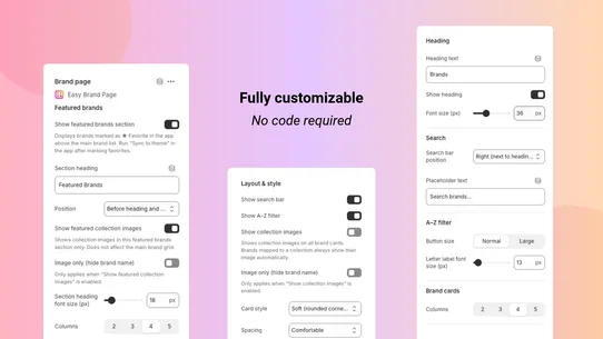 Easy Brand Page screenshot