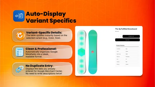 Metafield to Product SpecsSync screenshot