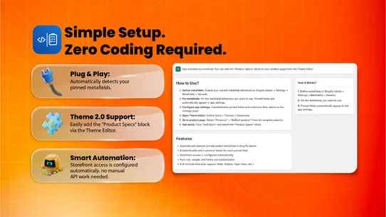 Metafield to Product SpecsSync screenshot