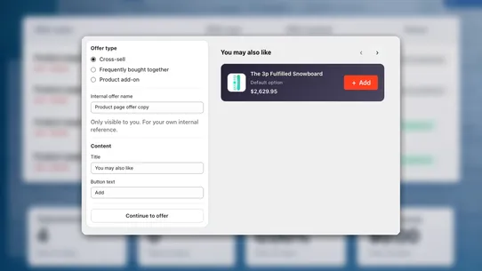 VOL – Upsell &amp; Cross Sell screenshot