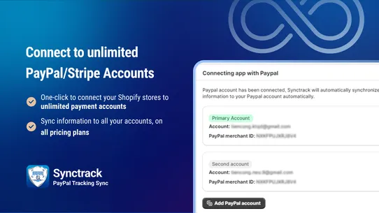 Synctrack PayPal Tracking Sync screenshot