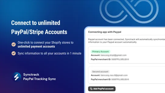 Synctrack PayPal Tracking Sync screenshot