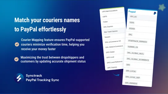 Synctrack PayPal Tracking Sync screenshot